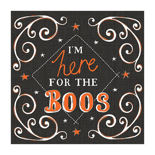 Halloween Beverage Napkins I'm Here for the Boos