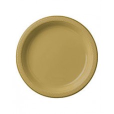 Gold Plastic Dinner Plate