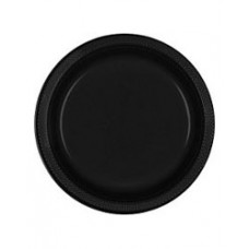 Jet Black Plastic Dinner Plate