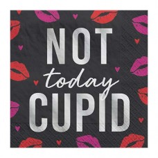 Anti Val Not Today Cupid Beverage Napkin