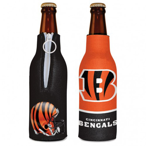 Cincinnati Bengals 1/2 Liter Water Soda Bottle Beverage Insulator Holder Cooler with Clip Football 