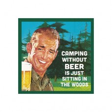 Funny Cocktail Napkins-Camping Without Beer