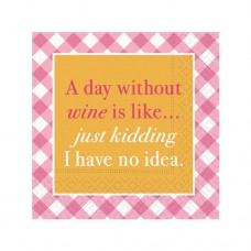 Funny Cocktail Napkins-Day Without Wine