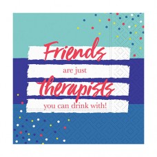 Funny Cocktail Napkins-Friends Are Therapists