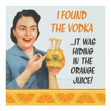 Funny Cocktail Napkins-In the Orange Juice