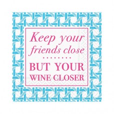 Funny Cocktail Napkins-Keep Your Friends Close
