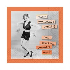Funny Cocktail Napkins-Text Red in  Court