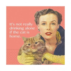 Funny Cocktail Napkins-The Cat is Home