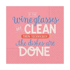 Funny Cocktail Napkins-The Dishes are Done