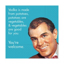 Funny Cocktail Napkins-Vodka is Made from Potatoes
