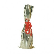 Gift Bag-Bottle Bag Mylar Gold