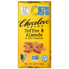 Chocolove XO Toffee and Almonds Milk Chocolate