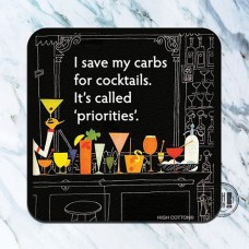Funny Coaster-Save My Carbs For Cocktails