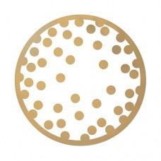Coaster-Cardboard Gold Dots