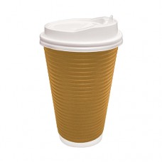 Coffee Cups Corrugated with Lids 8 pack
