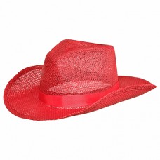 Red Straw Cowboy Hat