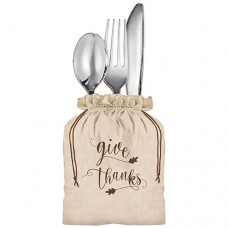 Thanksgiving Cutlery Holder Canvas