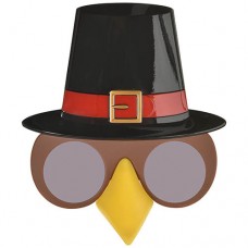 Turkey with Pilgrim Hat Glasses
