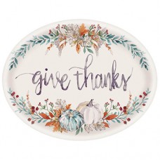 Thanksgiving Melamine Oval Platter