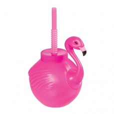Flamingo Cup 18oz with Straw
