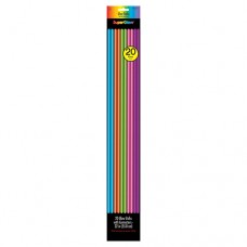 Super Glow Multicolored Glow Sticks 22 inch 20 pack