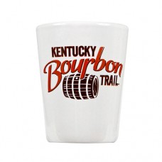 Kentucky Bourbon Trail Logo Shot Glass White