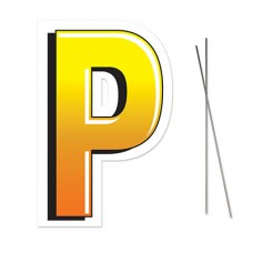 "P" Plastic Lawn Sign
