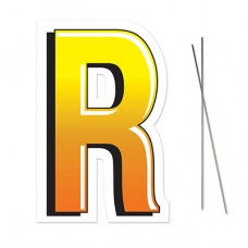 "R" Plastic Lawn Sign