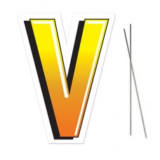 "V" Plastic Lawn Sign