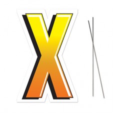 "X" Plastic Lawn Sign