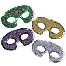 Mardi Gras Mask Sequin-Lamé Half Mask