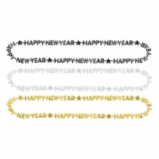 Happy New Year Beads 3 pack Black, Silver, Gold