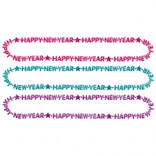 Happy New Year Beads 3 pack Multicolor