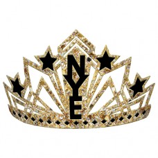New Year's Crown Glitter Gold and Black