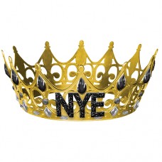 New Year's Crown Plastic Gold and Black