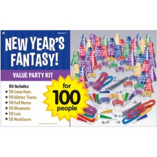 New Year's Eve Party Kit 100 People-New Year's Fantasy Multicolor