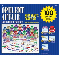 New Year's Eve Party Kit 100 People-Opulent Affair Multicolor