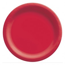 Apple Red Paper Dessert Plates