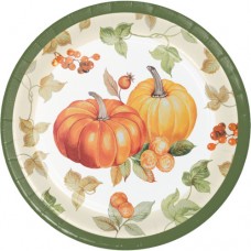 Pumpkin Harvest Round Dessert Plates