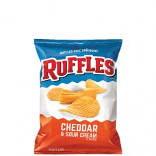Ruffles Cheddar And Sour Cream Potato Chips 3 oz.