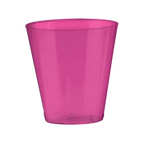Shot Glass Plastic 2 oz Bright Pink 100 pack