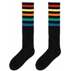 Rainbow Knee High Striped Socks