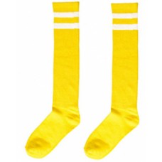 Yellow Knee High Striped Socks