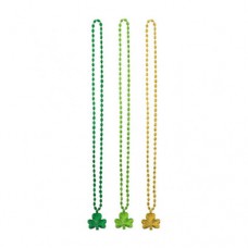St Patrick's Day Beads Triple Lucky 3 pack Green and Gold
