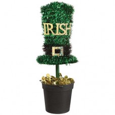 St Patrick's Day Tinsel Hat Table Decoration