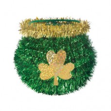 St Patrick's Day Tinsel Decoration-Cauldron
