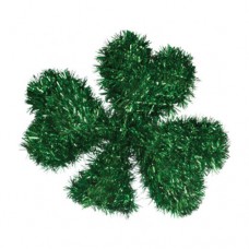 St Patrick's Day Tinsel Decoration-Shamrock