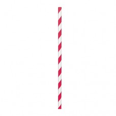 Straws Paper Apple Red 50 pack