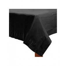 Jet Black Paper Rectangular Table Cover