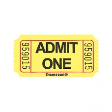 Ticket roll-Admit One Yellow